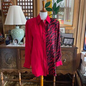 Bob Mackie, Silk, Pink & zebra 2 piece,  M,